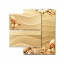 40-tlg. Motiv-Briefpapier-Set MUSCHELN IM SAND