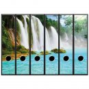 6 Ordnerrücken Motiv-Aufkleber WASSERFALL