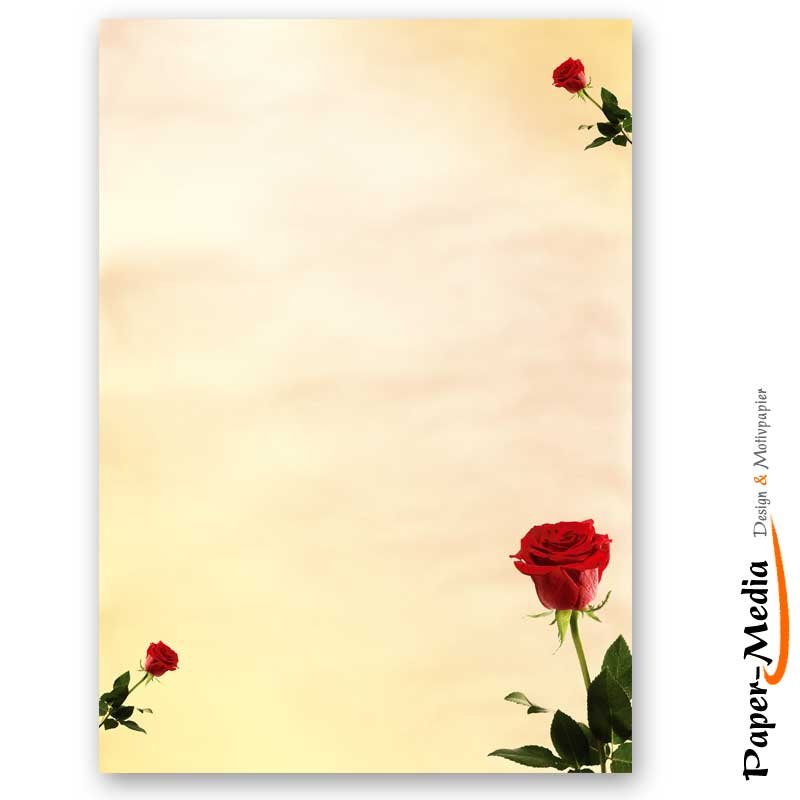 Motivpapier BACCARA ROSEN 50 Blatt DIN A4