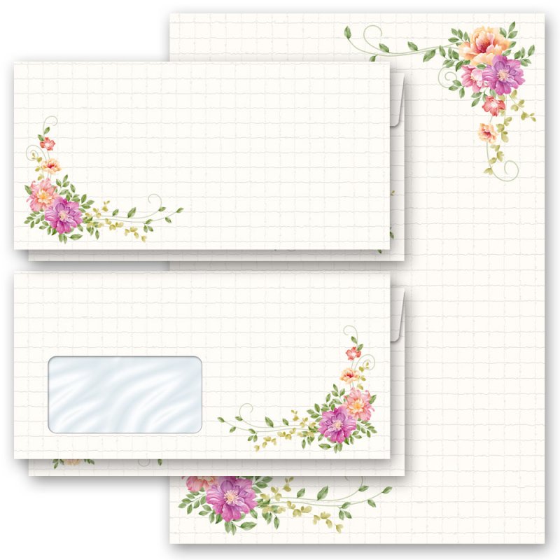 Motivpapier Briefpapier rosa Orchideen Blumen Blüten pink  50 Blatt DIN A4  5982