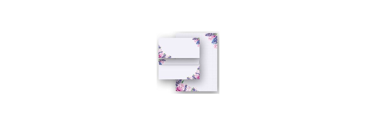 Neues kariertes Briefpapier: HYAZINTHEN - Kariertes Briefpapier mit Blumenmotiv: Hyazinthen