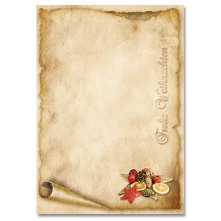 Motivpapier ALTES WEIHNACHTSPAPIER 50 Blatt DIN A5 90g/m²