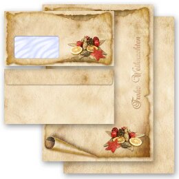 40-tlg. ALTES WEIHNACHTSPAPIER - Motiv-Briefpapier-Set...