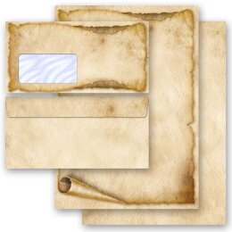 200-tlg. ALTE PAPIERROLLE - Motiv-Briefpapier-Set...