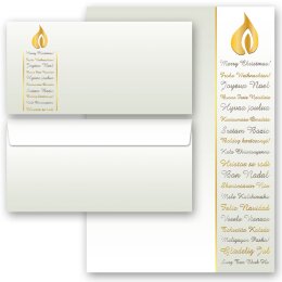 200-tlg. Motiv-Briefpapier-Set WEIHNACHTSWÜNSCHE