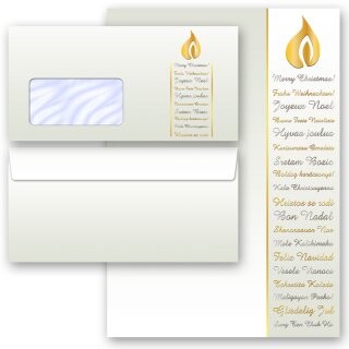 100-tlg. Motiv-Briefpapier-Set WEIHNACHTSWÜNSCHE