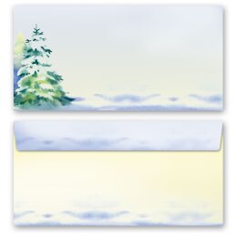 Briefpapier-Sets WINTERZEIT (Variante A) 20-tlg. Set - DL (ohne Fenster)