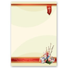 Motiv-Briefpapier-Sets Ostern, OSTERLAMM  - DIN A4 &...