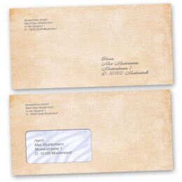 Motiv-Briefumschläge Antik & History, VINTAGE 10 Briefumschläge (ohne Fenster) - DIN LANG (220x110 mm) | selbstklebend | Online bestellen! | Paper-Media