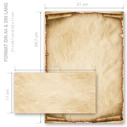 Briefpapier Set OLD STYLE - 40-tlg. DL (ohne Fenster)