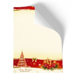 Briefpapier - Motiv BESINNLICHE WEIHNACHT | Weihnachten | Hochwertiges DIN A4 Briefpapier - 20 Blatt | 90 g/m² | einseitig bedruckt | Online bestellen!