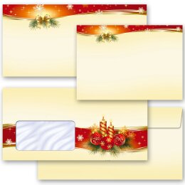 Briefumschläge BESINNLICHE WEIHNACHT Weihnachten, Weinachtsbriefumschläge, Paper-Media