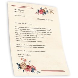 Briefpapier Blumenmotiv BLUMENPOST