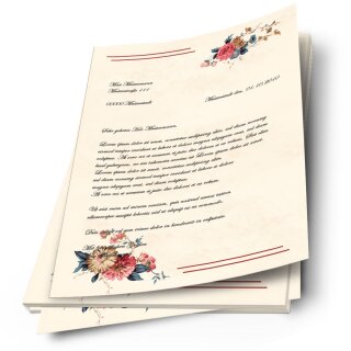Briefpapier BLUMENPOST - DIN A4 Format 20 Blatt