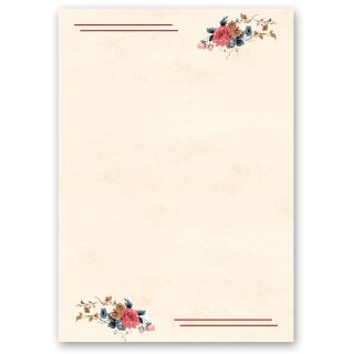 Briefpapier - Motiv BLUMENPOST | Blumen & Blüten | Hochwertiges DIN A5 Briefpapier - 100 Blatt | 90 g/m² | einseitig bedruckt | Online bestellen!
