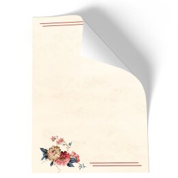 Briefpapier - Motiv BLUMENPOST | Blumen & Blüten | Hochwertiges DIN A6 Briefpapier - 100 Blatt | 90 g/m² | einseitig bedruckt | Online bestellen!