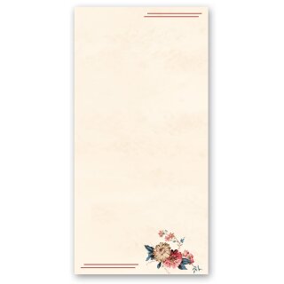Briefpapier BLUMENPOST - DIN LANG Format 100 Blatt Blumen & Blüten, Blumenmotiv, Paper-Media