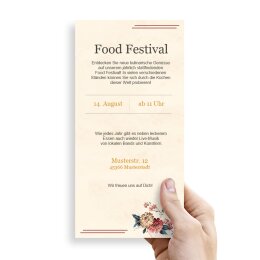BLUMENPOST Briefpapier Blumenmotiv CLASSIC 100 Blatt Briefpapier, DIN LANG (105x210 mm) Hoch, DLC-8344-100