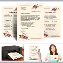 Briefpapier BLUMENPOST - DIN LANG Format 100 Blatt