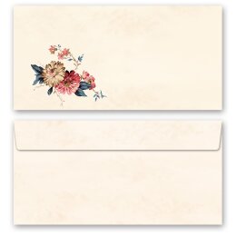 Briefumschläge BLUMENPOST - 10 Stück DIN LANG (ohne Fenster) Blumen & Blüten, Blumenmotiv, Paper-Media