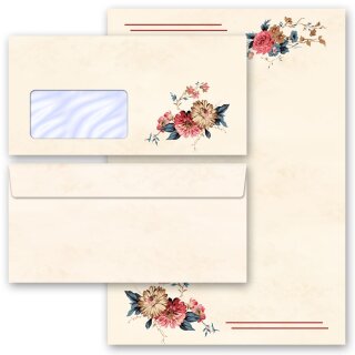 Motiv-Briefpapier-Sets Blumen & Blüten, BLUMENPOST Briefpapier Set, 40 tlg. - DIN A4 & DIN LANG im Set. | Online bestellen! | Paper-Media