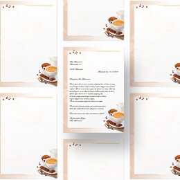 Briefpapier KAFFEE MIT MILCH - DIN A5 Format 50 Blatt