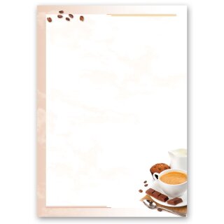 Briefpapier KAFFEE MIT MILCH - DIN A6 Format 100 Blatt Essen & Trinken, Geburtstag, Paper-Media