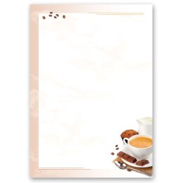 Motiv-Briefpapier-Sets Essen & Trinken, KAFFEE MIT MILCH Briefpapier Set, 200 tlg. - DIN A4 & DIN LANG im Set. | Online bestellen! | Paper-Media