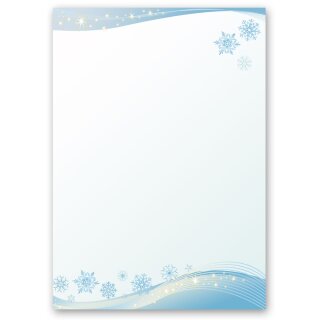 Briefpapier SCHNEEFLOCKEN - DIN A5 Format 100 Blatt