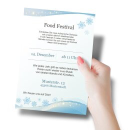 Briefpapier SCHNEEFLOCKEN - DIN A5 Format 100 Blatt