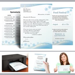 Briefpapier SCHNEEFLOCKEN - DIN A5 Format 100 Blatt