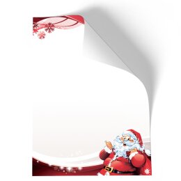 Briefpapier - Motiv BRIEF AN DEN WEIHNACHTSMANN | Weihnachten | Hochwertiges DIN A4 Briefpapier - 20 Blatt | 90 g/m² | einseitig bedruckt | Online bestellen!