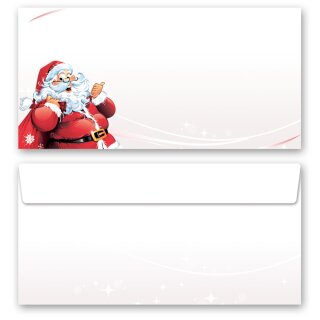 Briefumschläge BRIEF AN DEN WEIHNACHTSMANN - 10 Stück DIN LANG (ohne Fenster) Weihnachten, Weihnachtsmotiv, Weinachtsbriefumschläge, Paper-Media
