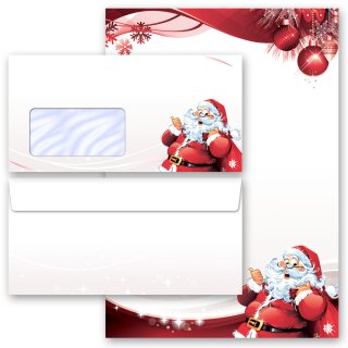 Motiv-Briefpapier-Sets Weihnachten, BRIEF AN DEN WEIHNACHTSMANN Briefpapier Set, 200 tlg. - DIN A4 & DIN LANG im Set. | Online bestellen! | Paper-Media