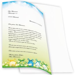 Briefpapier OSTERGARTEN - DIN A4 Format 50 Blatt