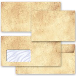 Briefumschläge ANTIK - 50 Stück DIN LANG (ohne Fenster)
