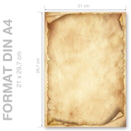 Briefpapier ANTIK - DIN A4 Format 100 Blatt