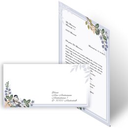 Briefpapier Set FRÜHLINGSZWEIGE - 20-tlg. DL (ohne Fenster)