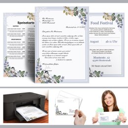 Briefpapier Set FRÜHLINGSZWEIGE - 20-tlg. DL (ohne Fenster)