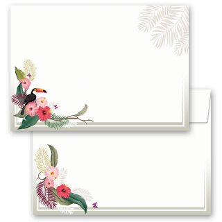 Briefumschläge SOMMERZWEIGE - 25 Stück C6 (ohne Fenster) Tierwelt, Jahreszeiten - Sommer, Sommermotiv, Paper-Media
