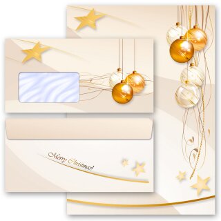 Briefpapier-Sets Weihnachten, FROHE FESTTAGE Briefpapier Set, 40 tlg. - DIN A4 & DIN LANG im Set. | Online bestellen! | Paper-Media