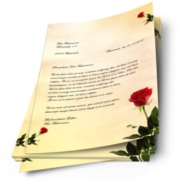Briefpapier BACCARA ROSEN - DIN A4 Format 20 Blatt