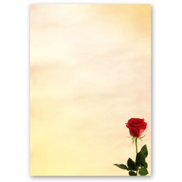 Briefpapier BACCARA ROSEN - DIN A5 Format 100 Blatt Blumen & Blüten, Liebe & Hochzeit, Blumenmotiv, Paper-Media
