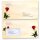 Briefumschläge Blumen & Blüten, Liebe & Hochzeit, BACCARA ROSEN 10 Briefumschläge (mit Fenster) - DIN LANG (220x110 mm) | selbstklebend | Online bestellen! | Paper-Media