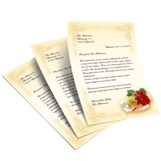 Briefpapier BLUMENBUKETT - DIN A5 Format 100 Blatt