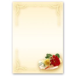Briefpapier BLUMENBUKETT - DIN A5 Format 100 Blatt Blumen & Blüten, Liebe & Hochzeit, Blumenmotiv, Paper-Media