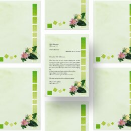 Briefpapier BLUMENGRÜSSE - DIN A4 Format 50 Blatt
