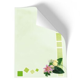 Briefpapier - Motiv BLUMENGRÜSSE | Blumen & Blüten | Hochwertiges DIN A4 Briefpapier - 100 Blatt | 90 g/m² | einseitig bedruckt | Online bestellen!