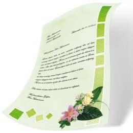 Briefpapier BLUMENGRÜSSE - DIN A5 Format 100 Blatt