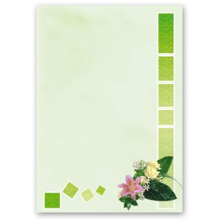 BLUMENGRÜSSE Briefpapier Blumenmotiv CLASSIC 250 Blatt Briefpapier, DIN A5 (148x210 mm), A5C-058-250